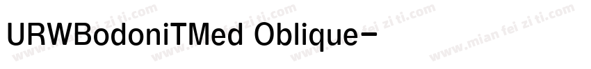 URWBodoniTMed Oblique字体转换